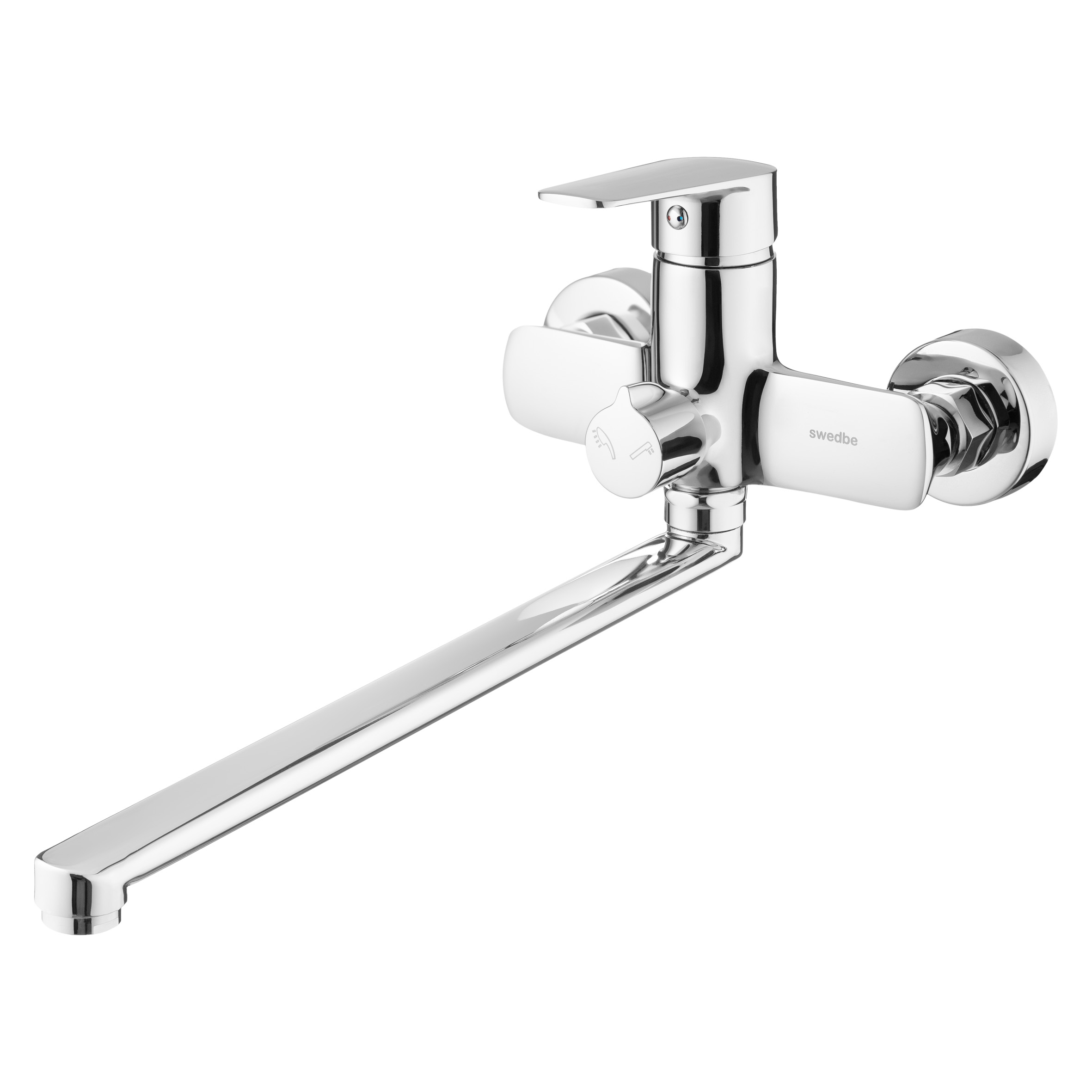 Смеситель для ванны с длинным изливом Z-формы Сведби Марс/Swedbe Mars 1750