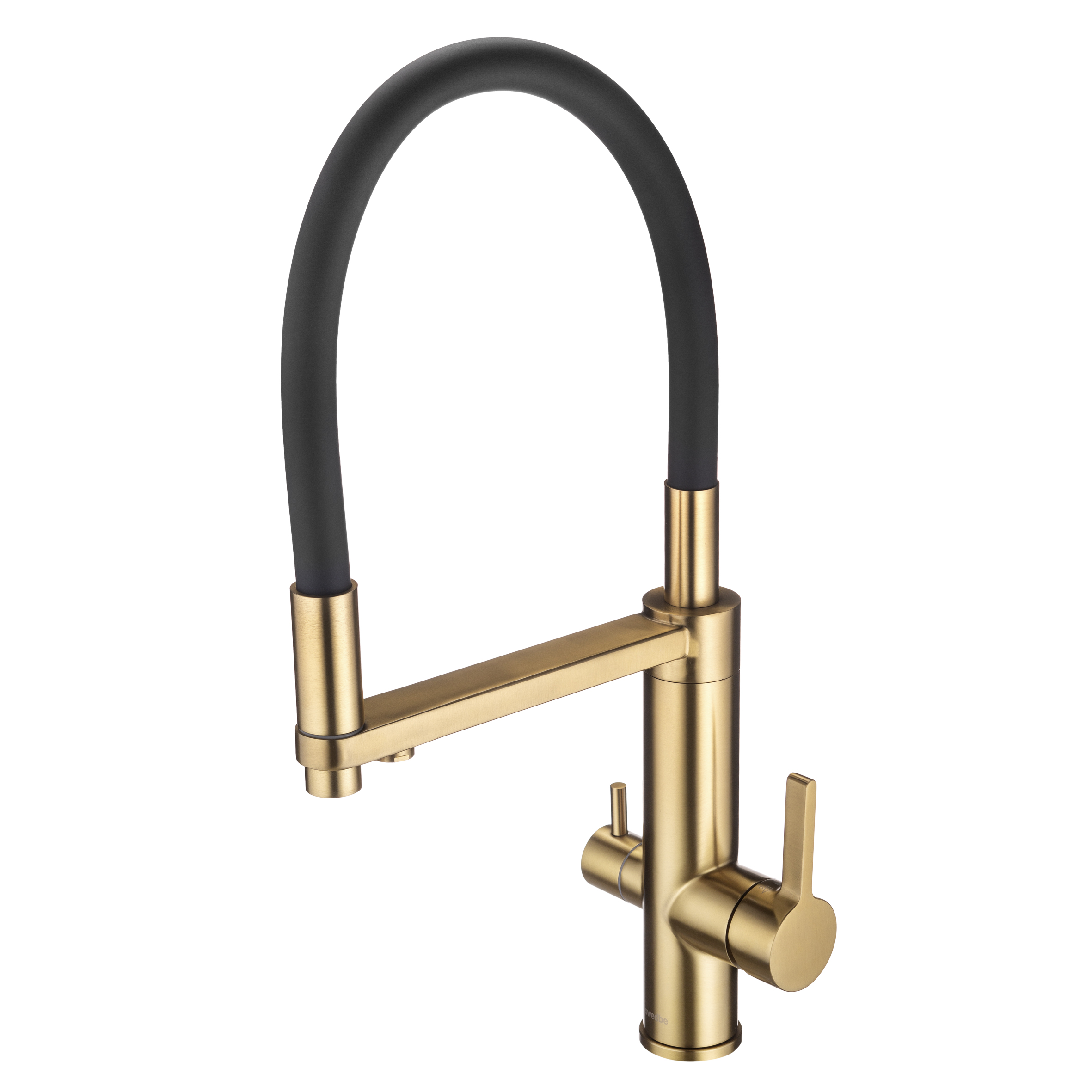 Смеситель для кухни с каналом для подключения фильтра с гибким изливом Сведби Селект/Swedbe Select 8440GO